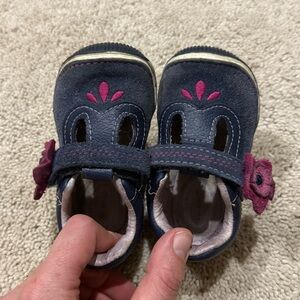 Stride Rite Navy and Pink Baby Shoes